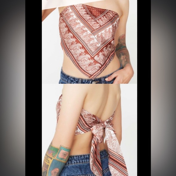 Cotton Candy Tops - NWOT Cotton Candy LA Strapless Scarf Top